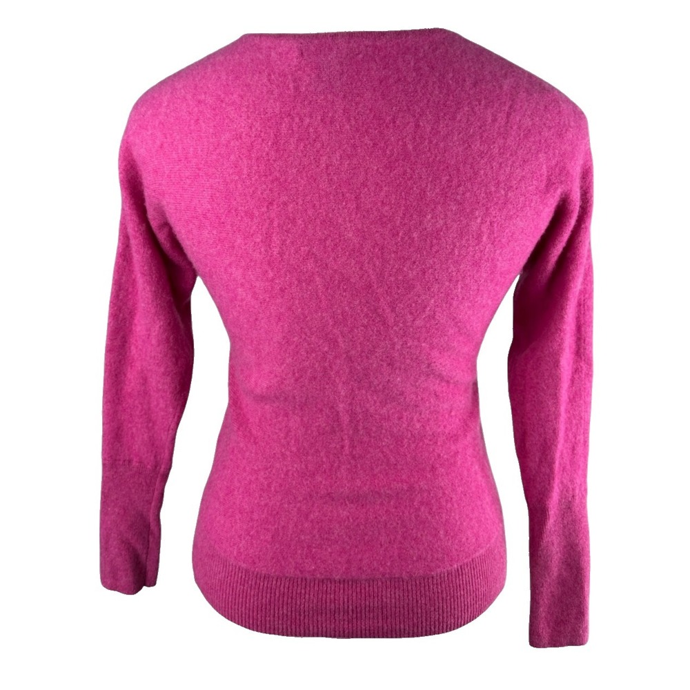 Tahari 100% 2-Ply Cashmere Women's Small Pink Long Sleeve Pullover Crew Sweater - Picture 11 of 14